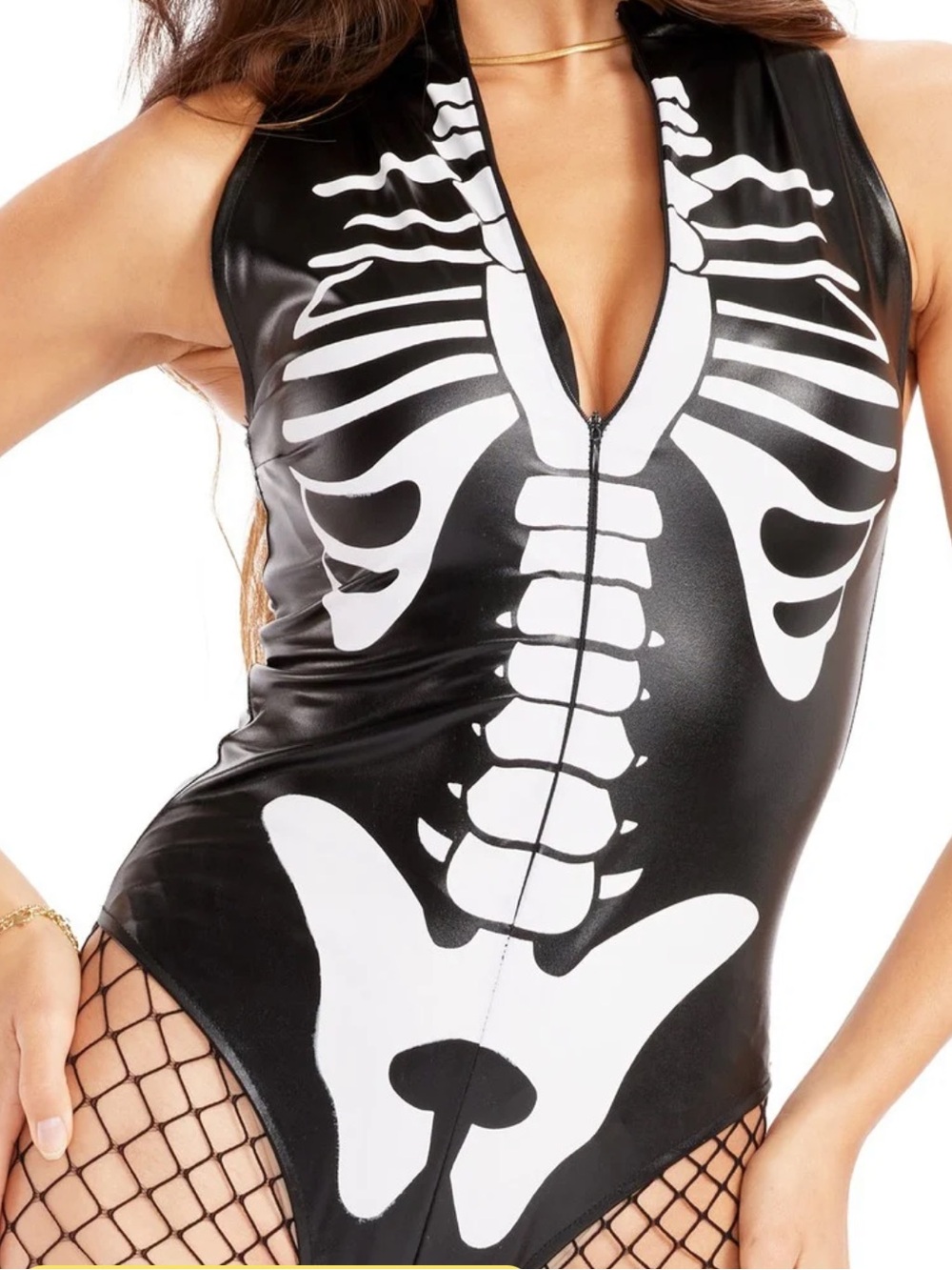 Tipsy Elves Black Skeleton Costume Bodysuit